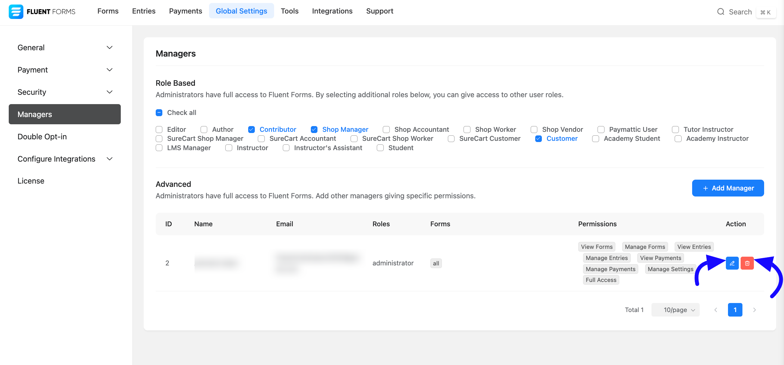 Manage Fluent Forms