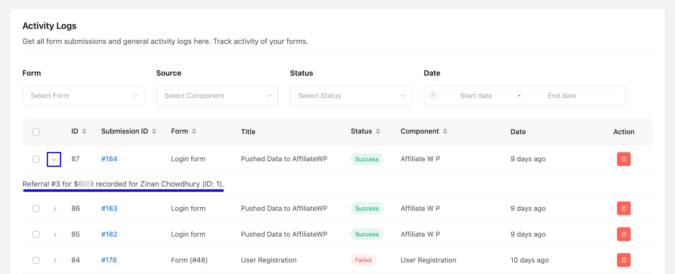 Brief Actitivity Check By Arrow Icon