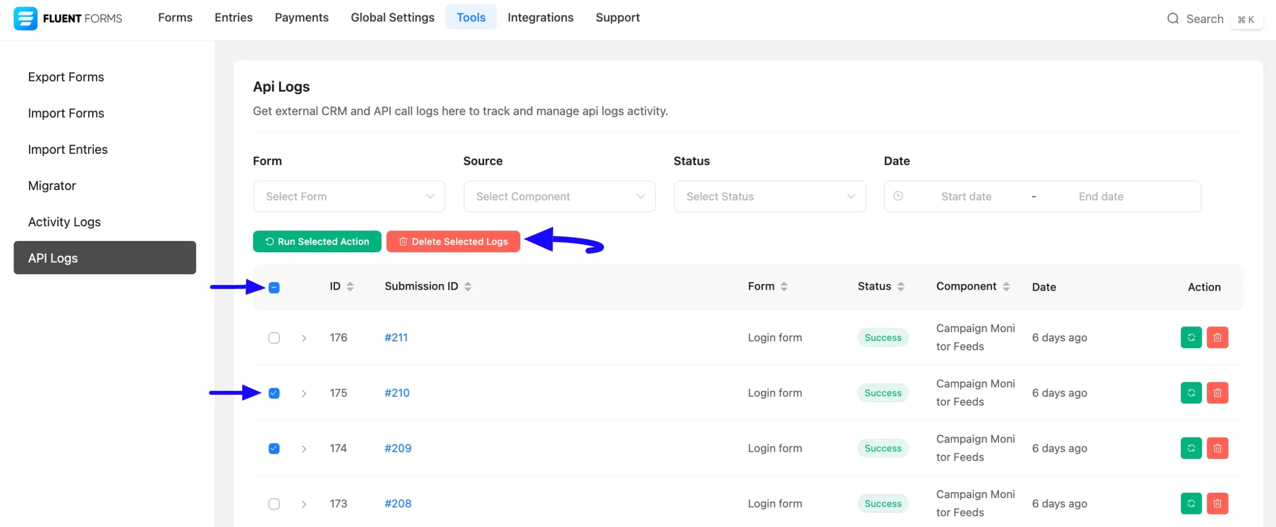 Delete Logs Bulk