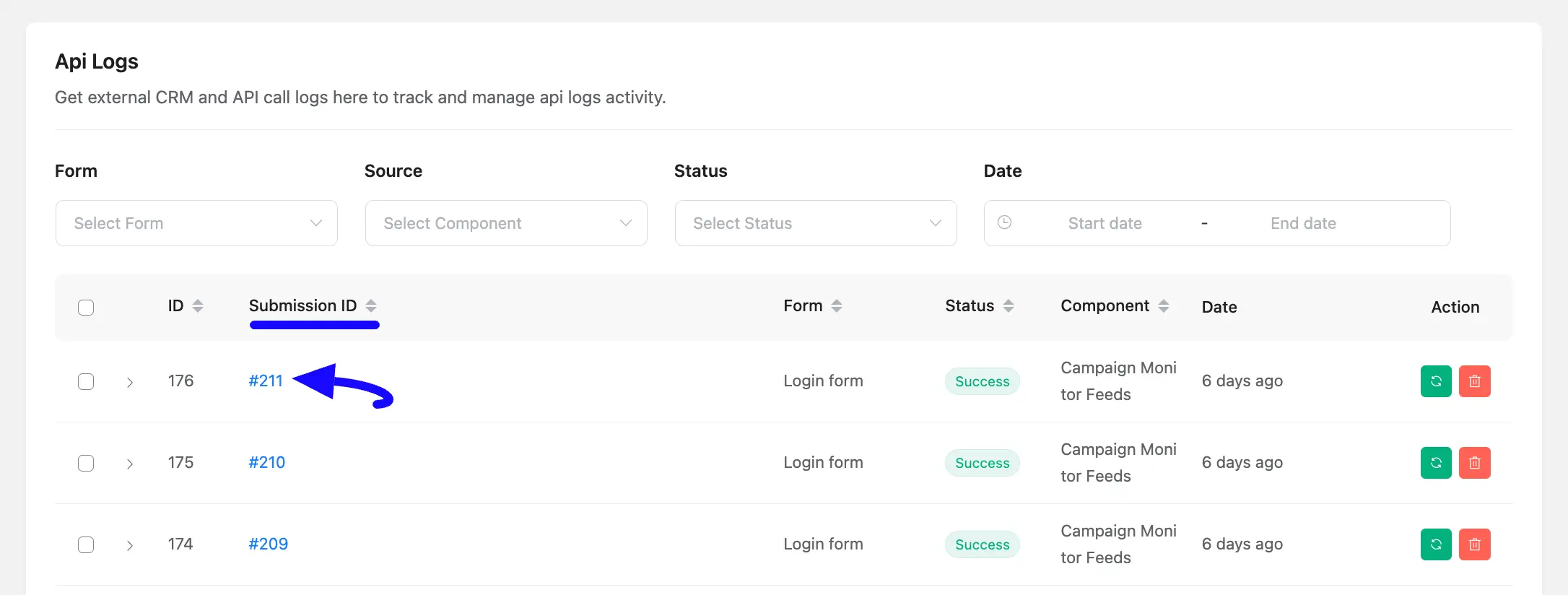 Detail API Log Check
