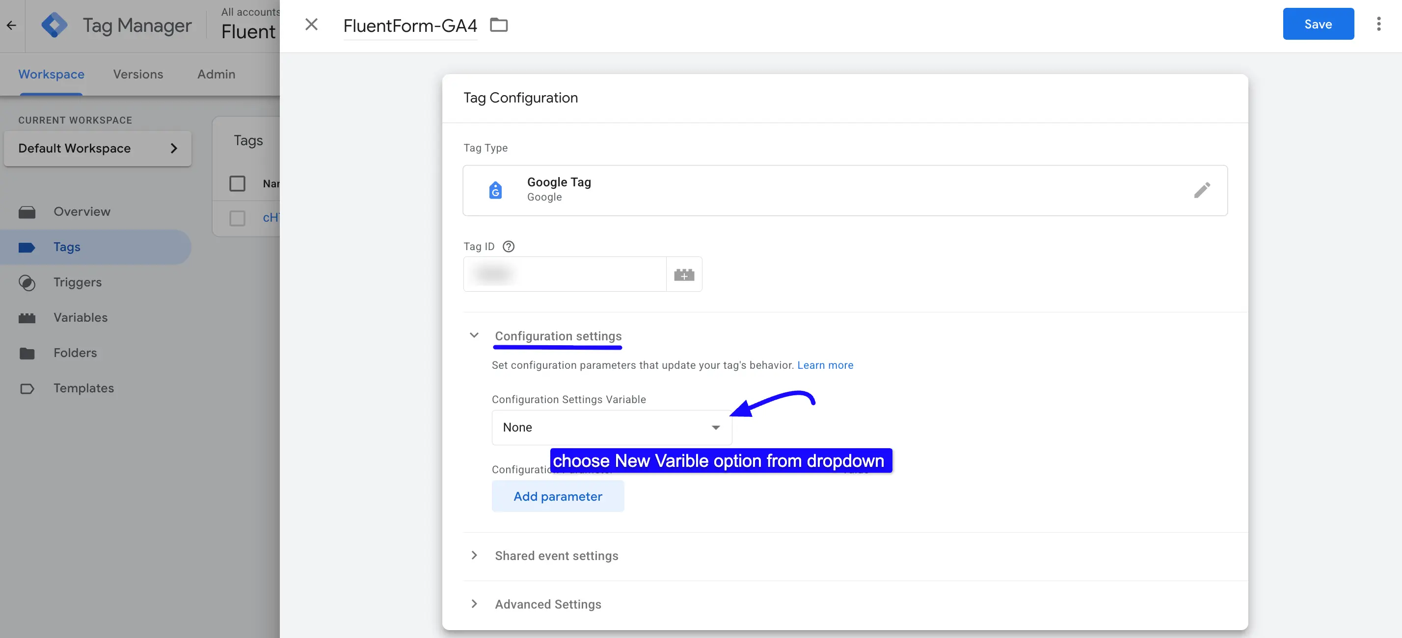 Fluent Forms Event Tracking with Google Analytics (GA4) via Google Tag Manager step