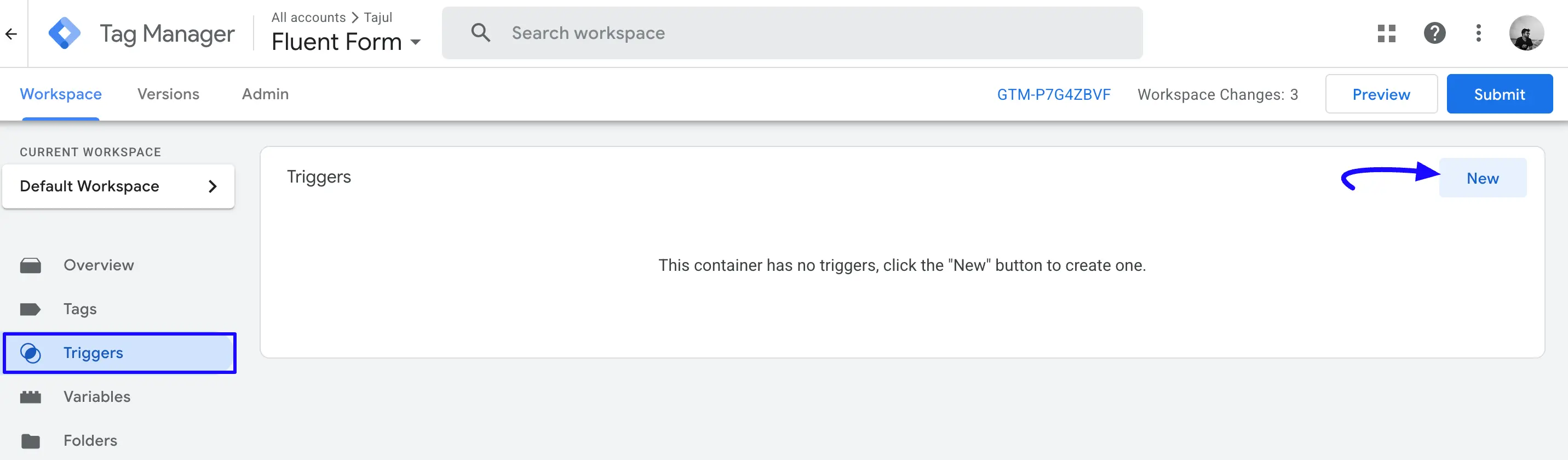 Add GTM Trigger Wpmn Fluent Forms Event Tracking