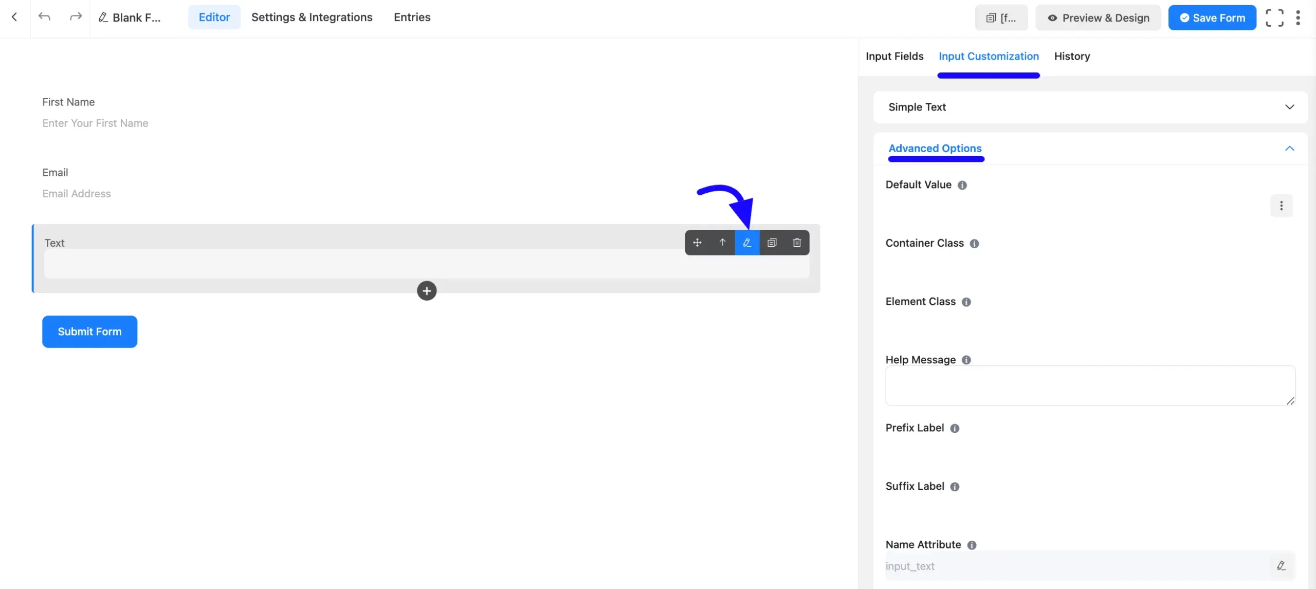 Access Default Value