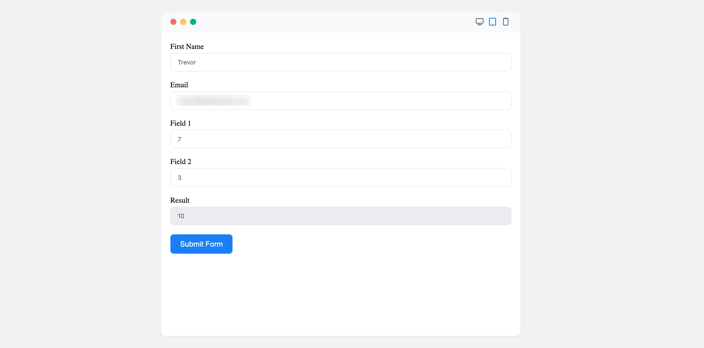 Preview Numeric Calculation