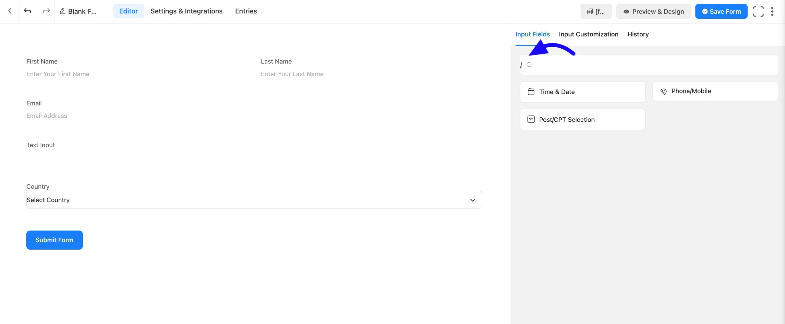Search Fluent Forms