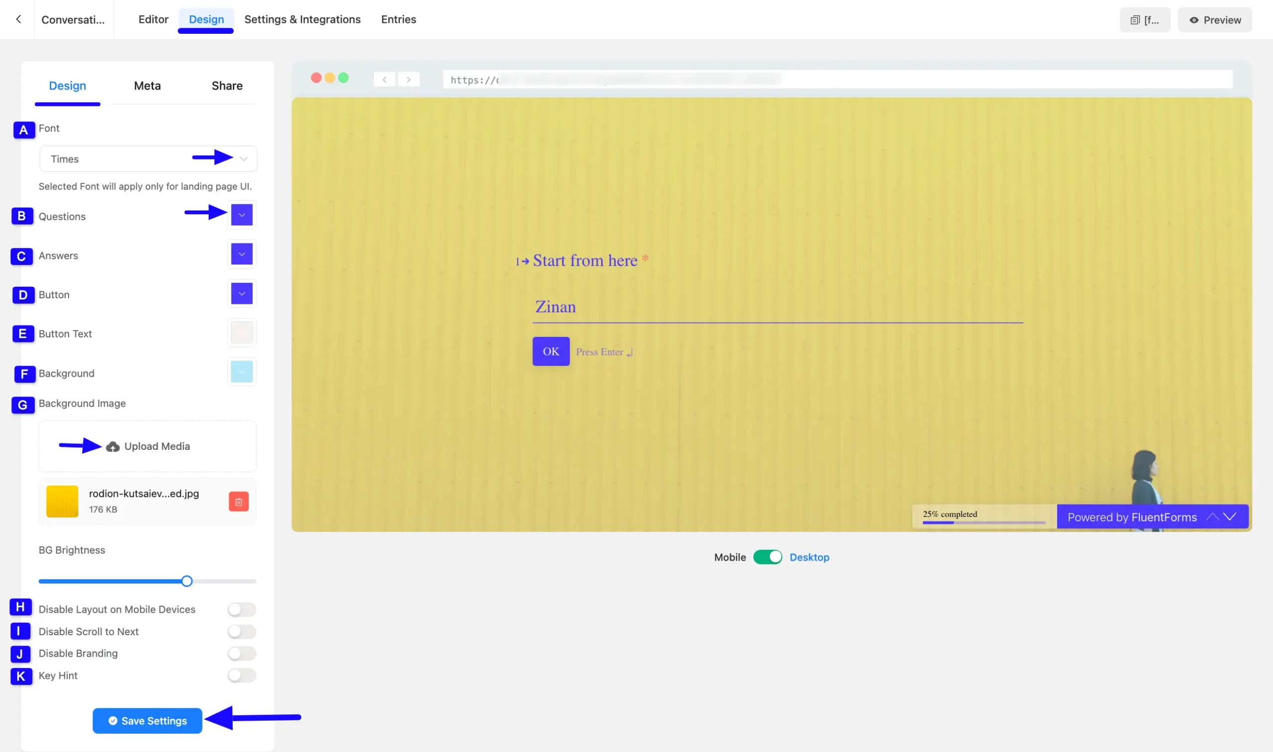 Conversational form design