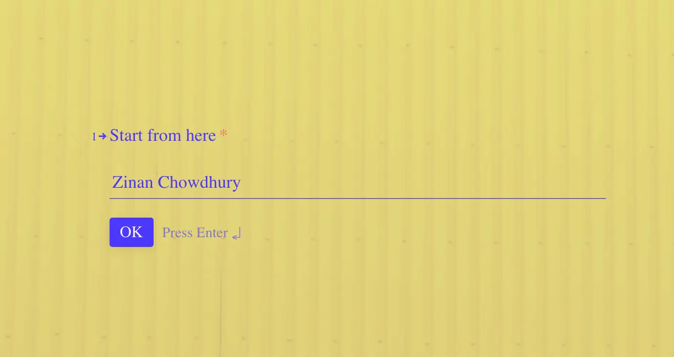 Designed form preview
