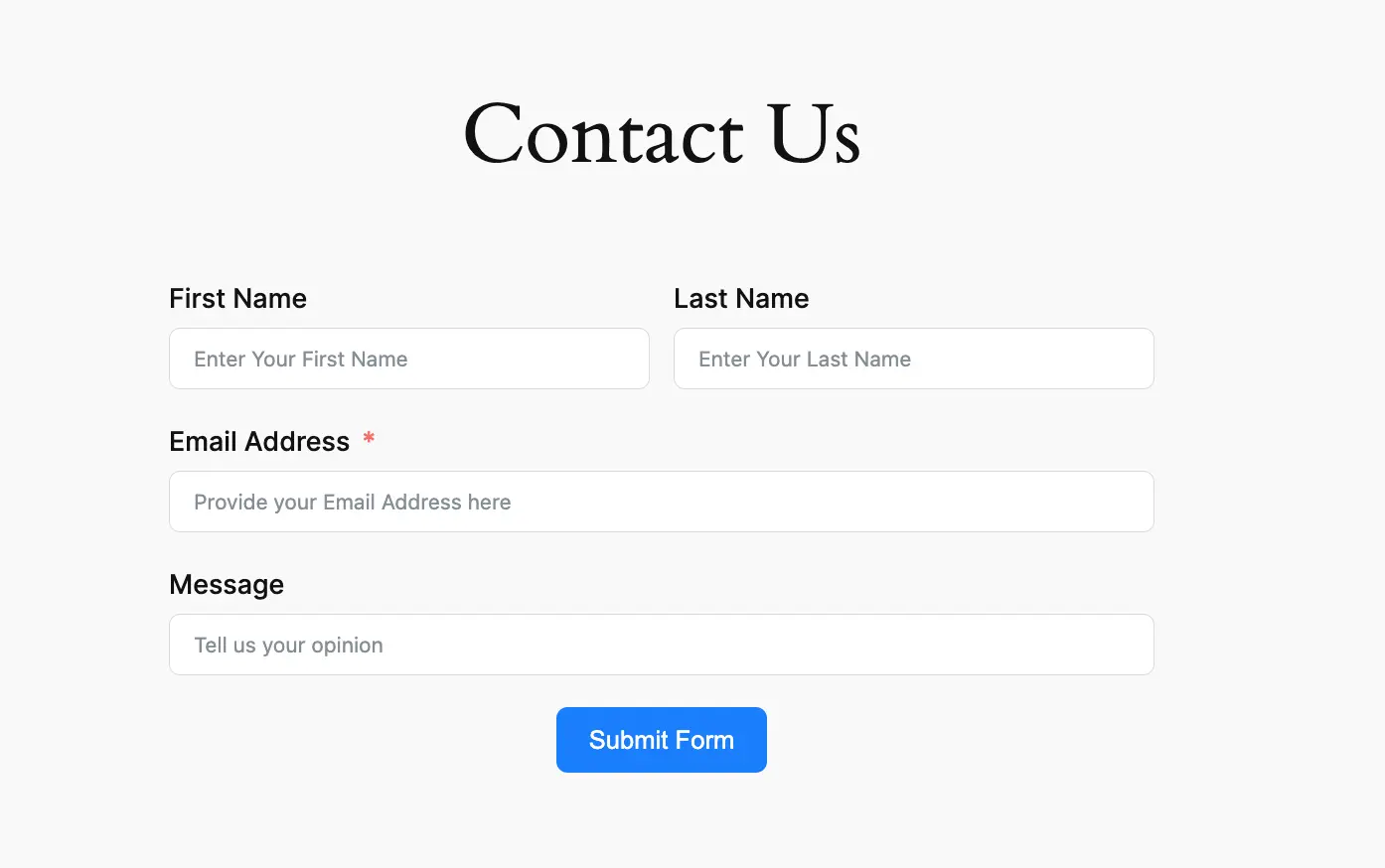 Form preview