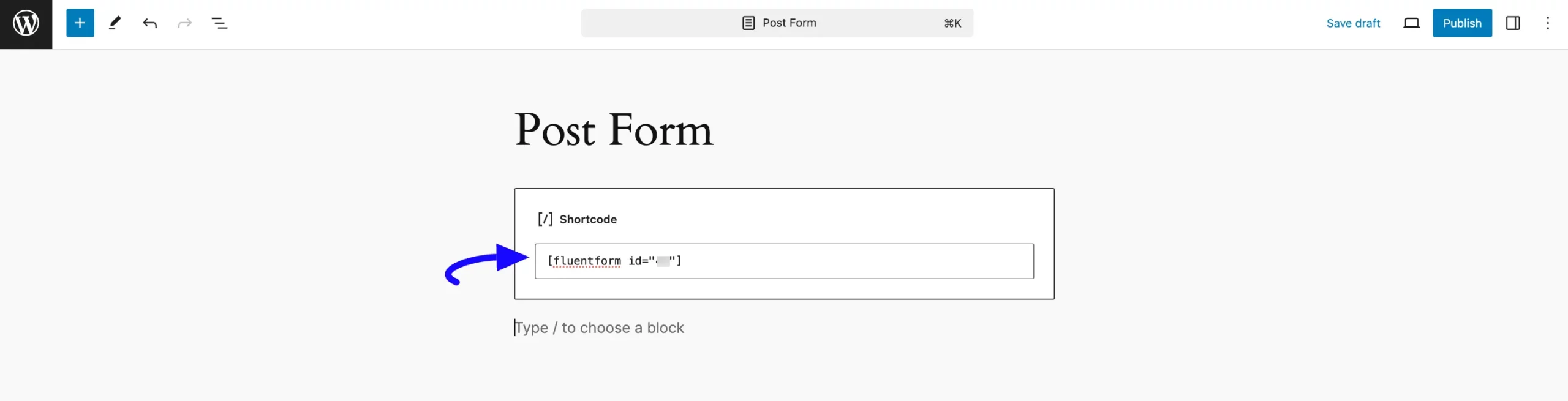 Embed post form