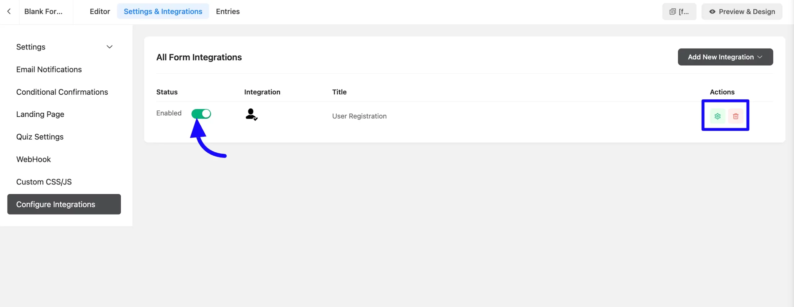 Registration enabled