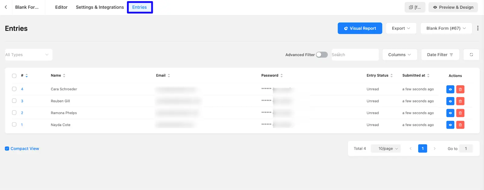 User update preview