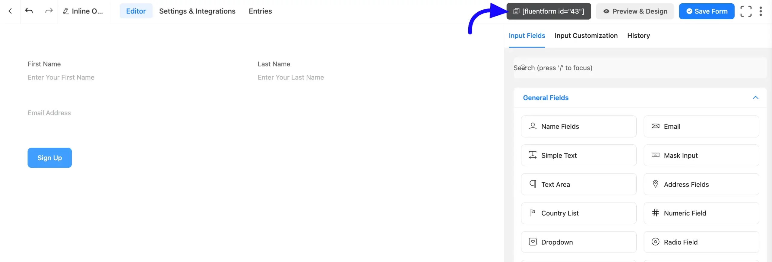 Inline opt-in preview