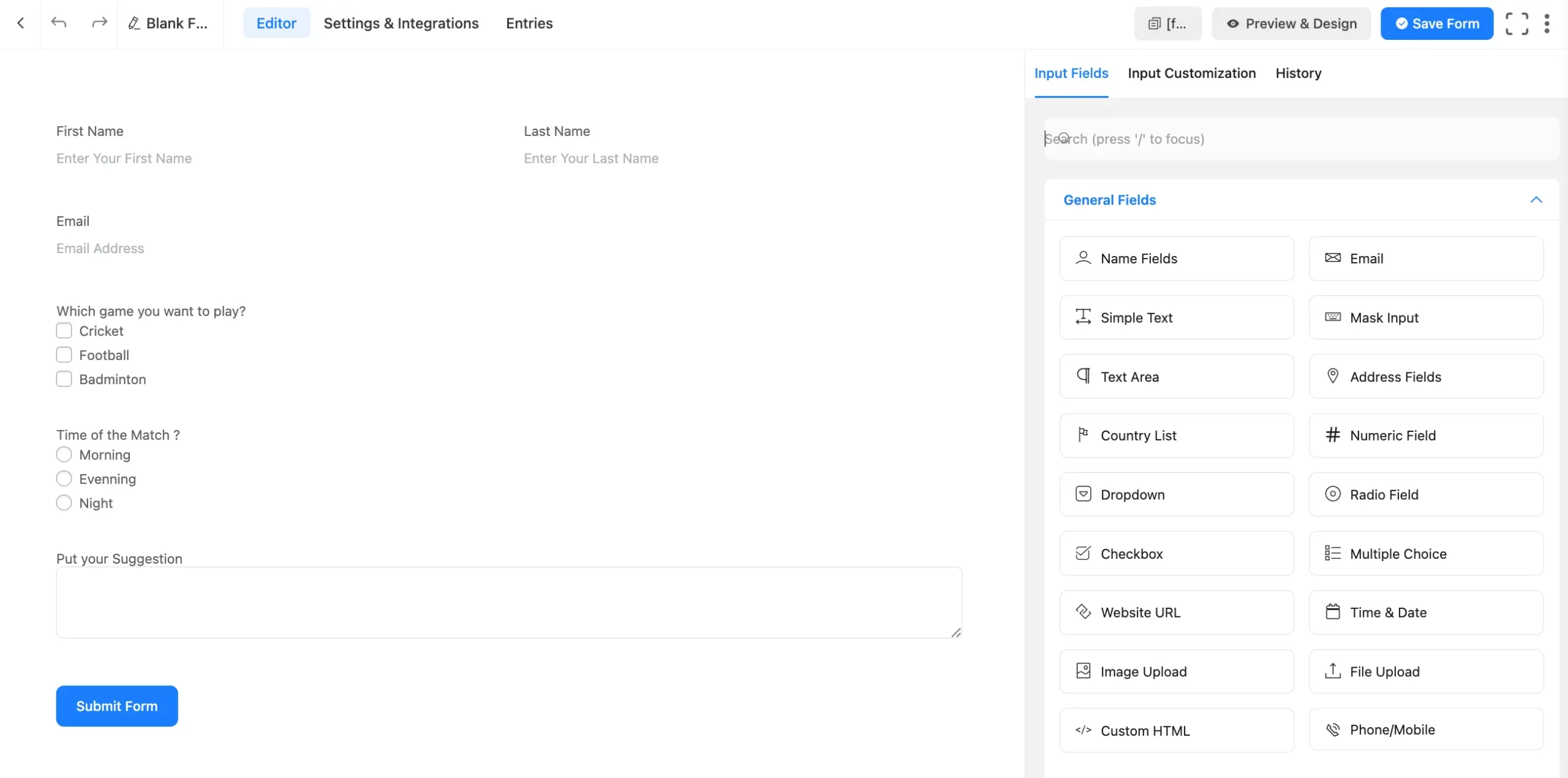 Enable survey module