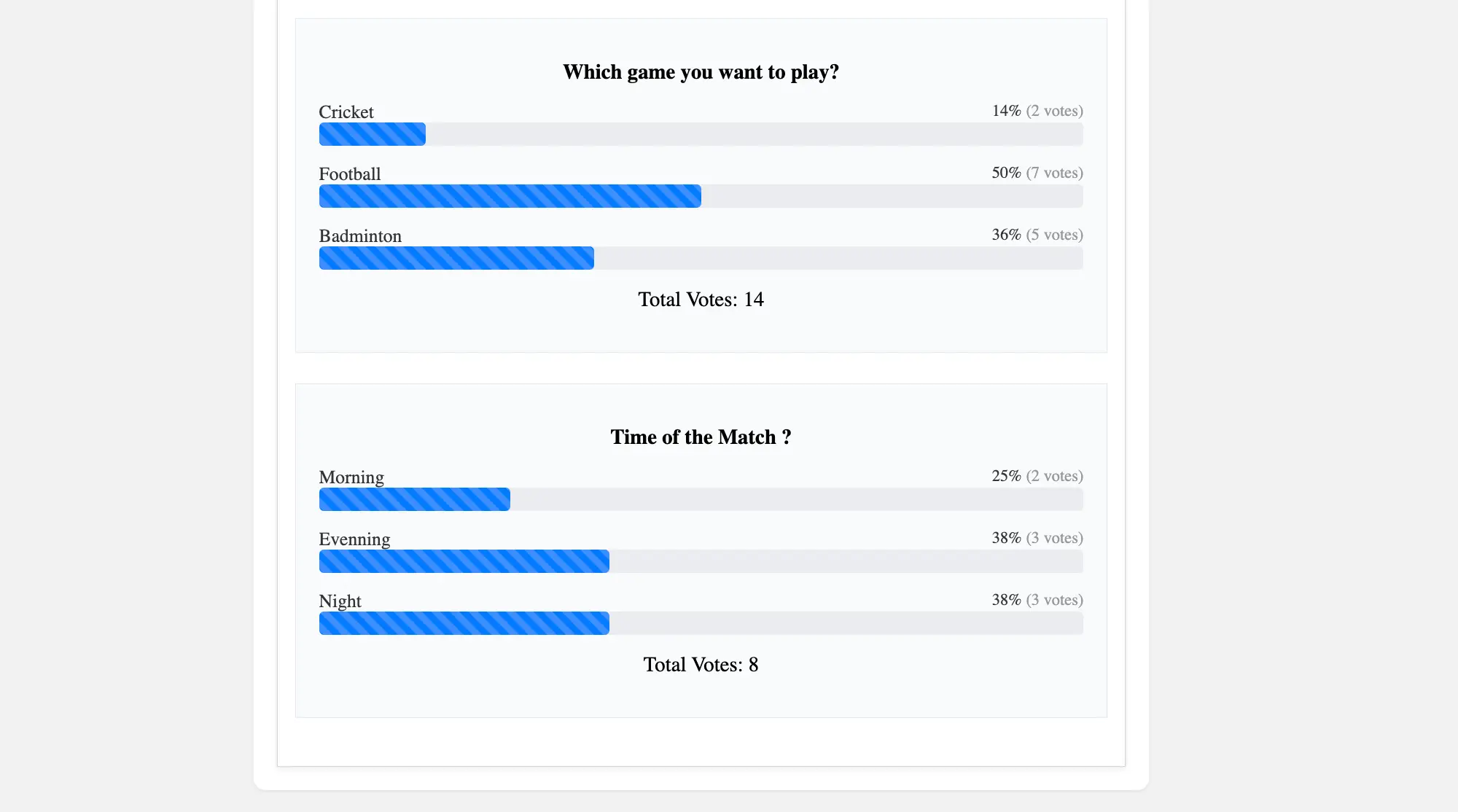 Survey form preview