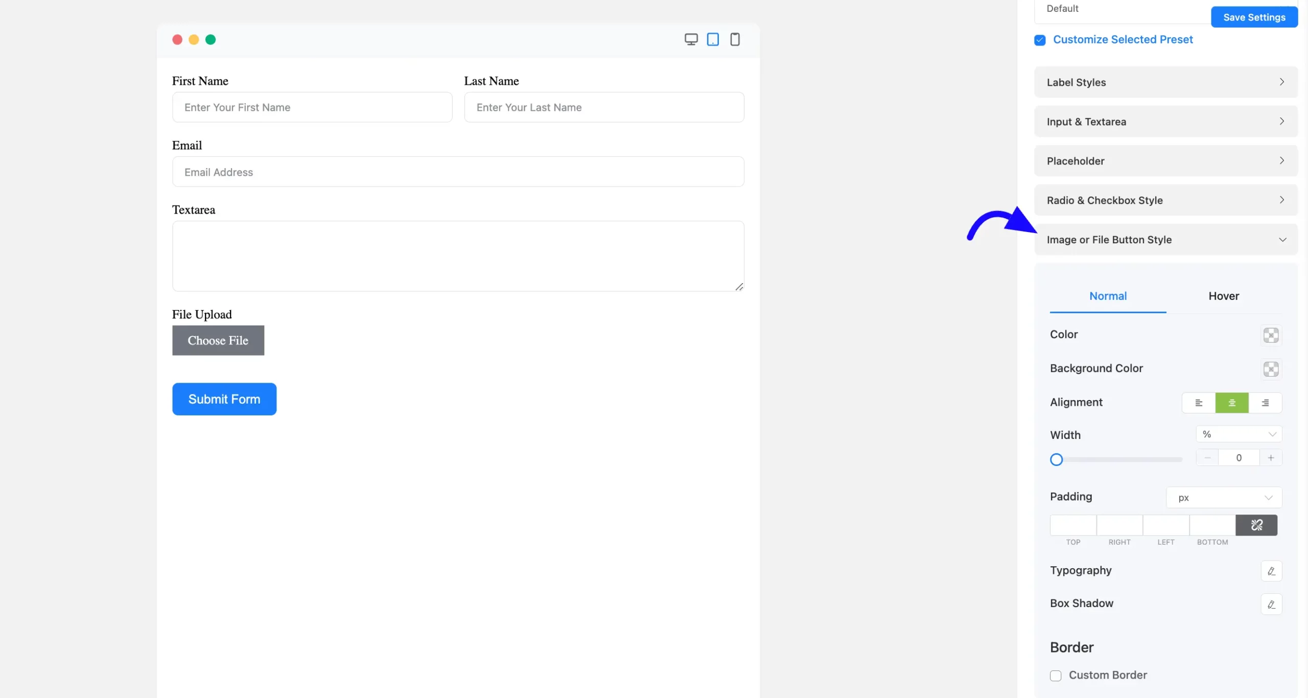Or File Button Style
