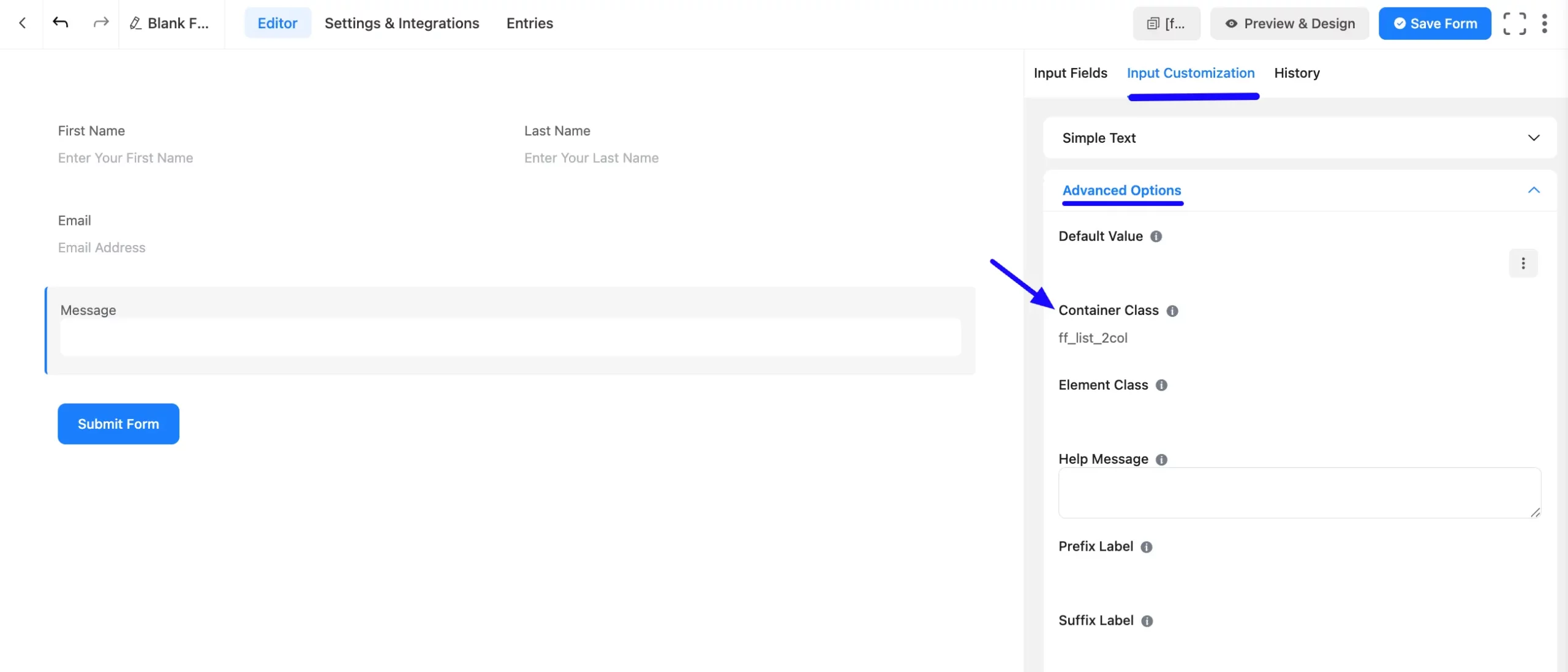 use CSS Ready Classes step