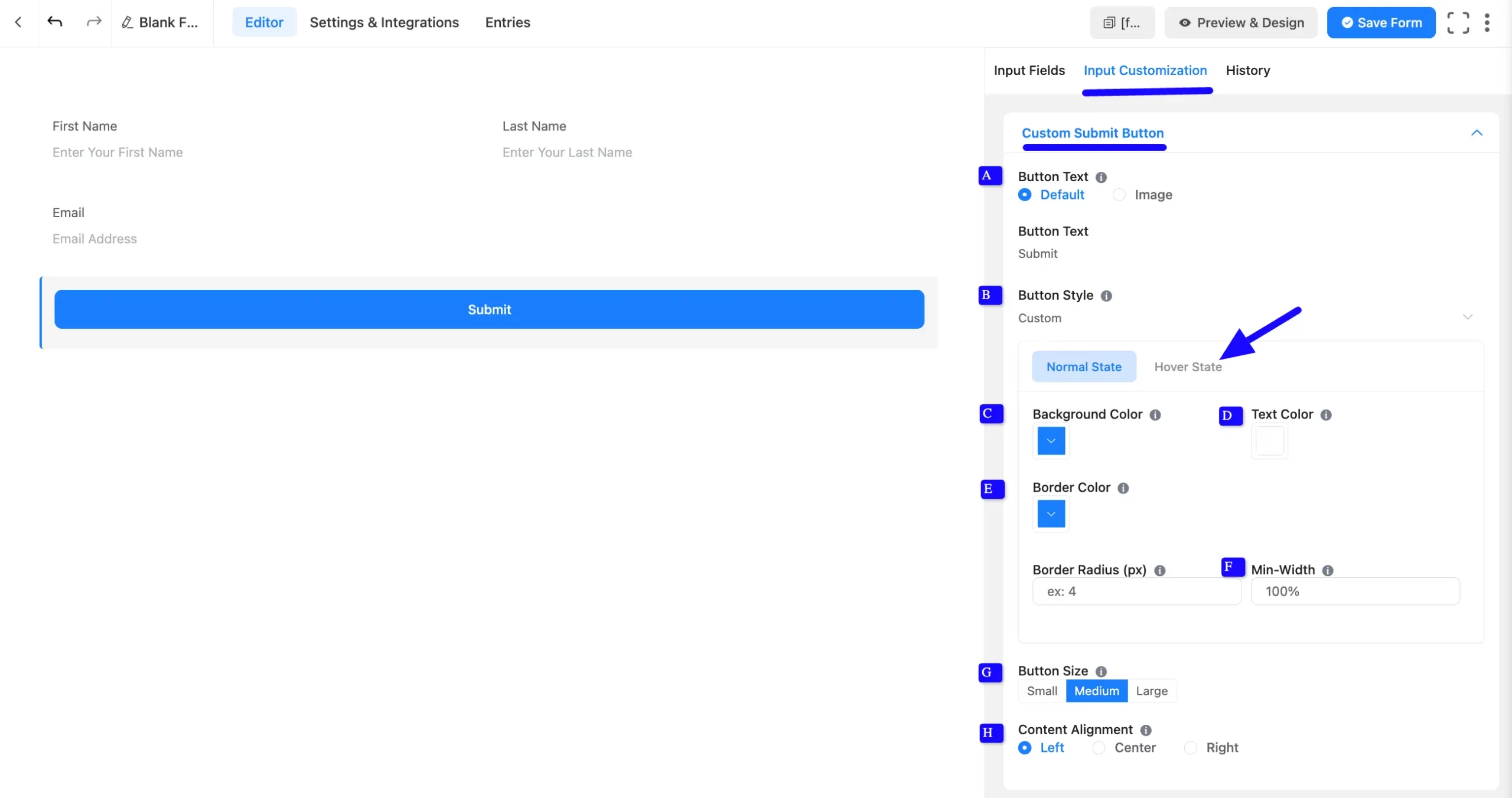 Custom Submit Button