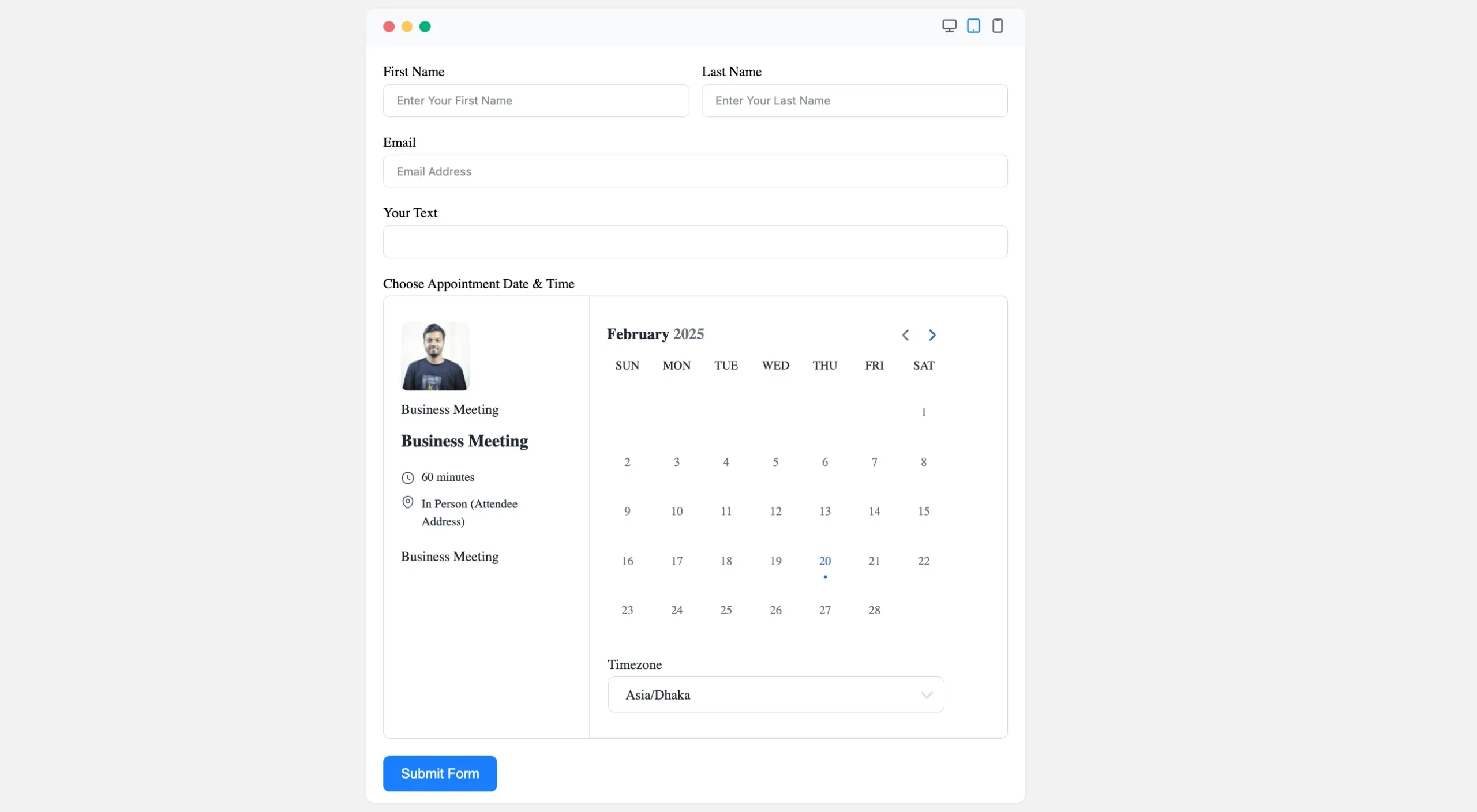 Preview FluentBooking Field in Fluent