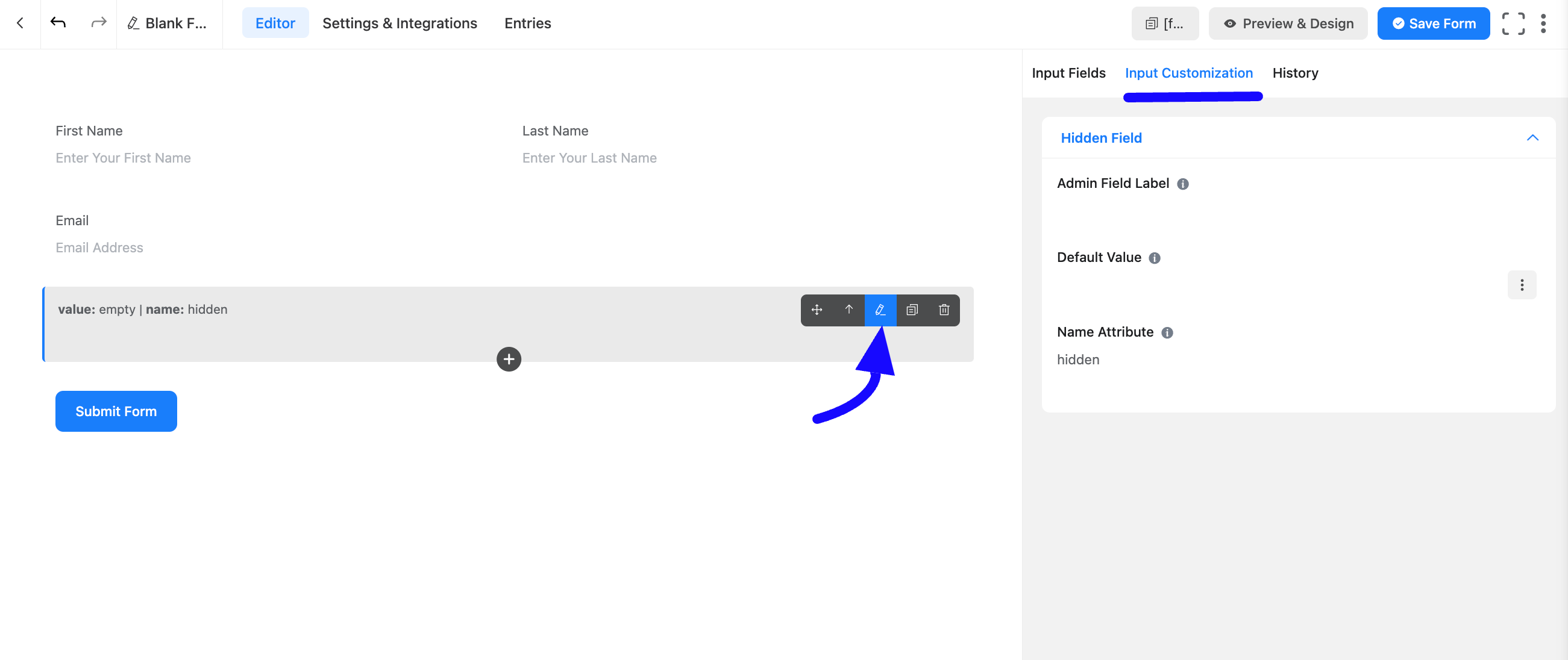Input Customization