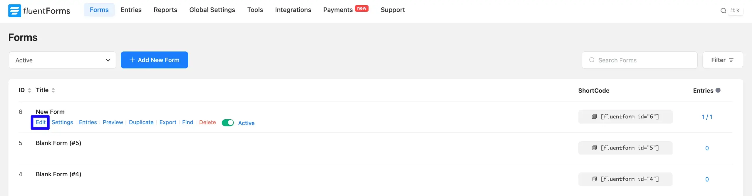 Edit form to add Ranking field