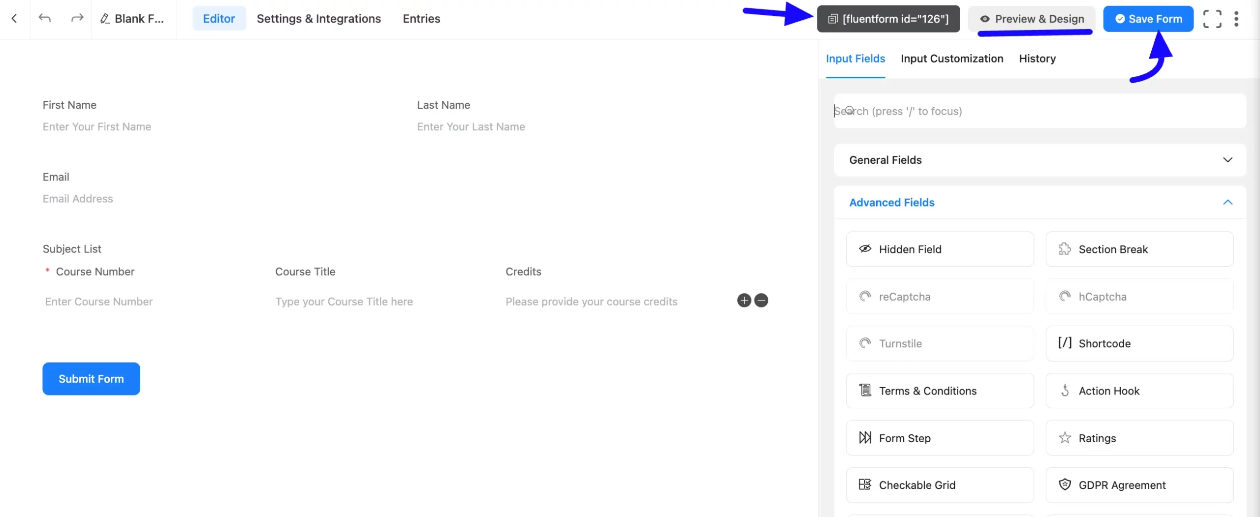 Save Repeat Input Field