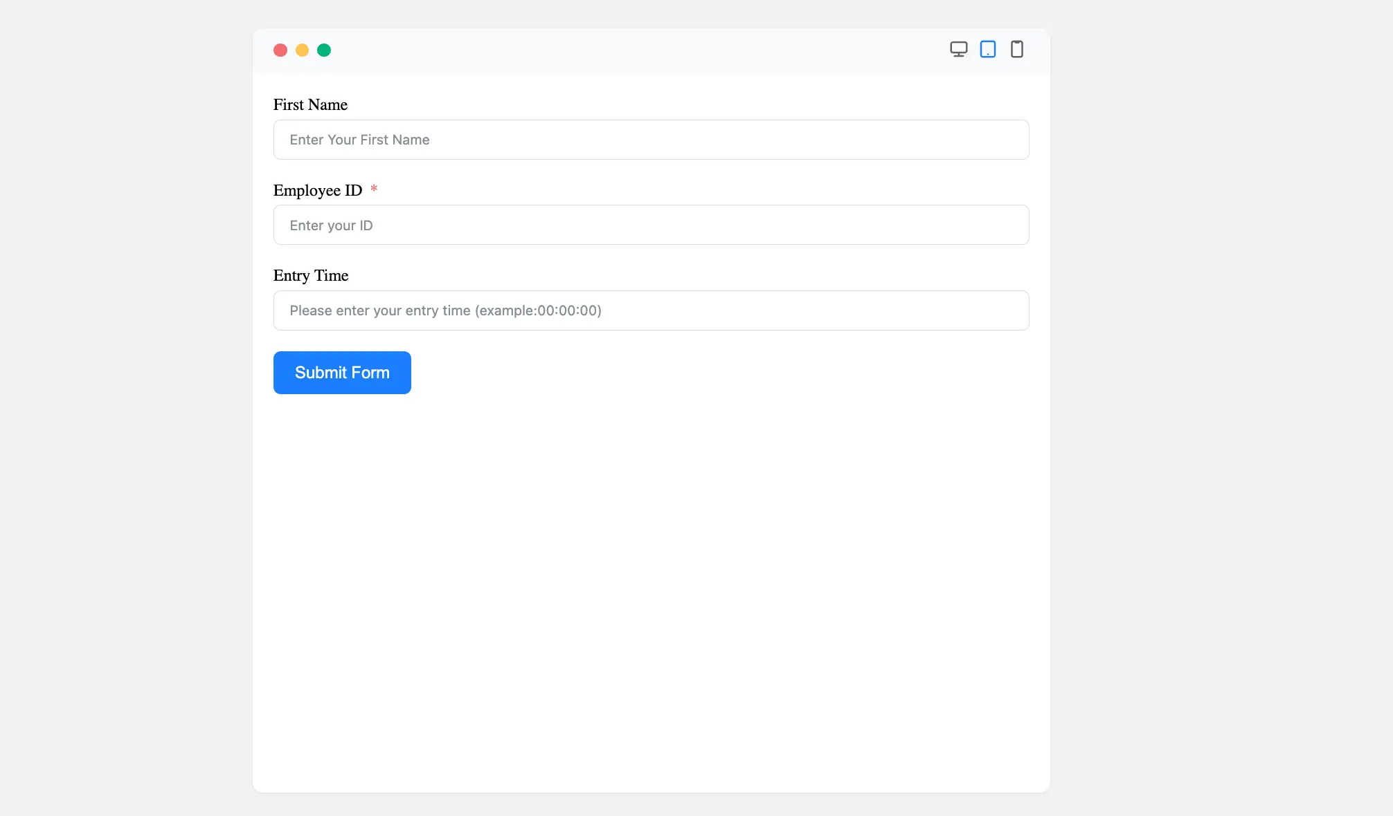 Preview a Mask Input Field