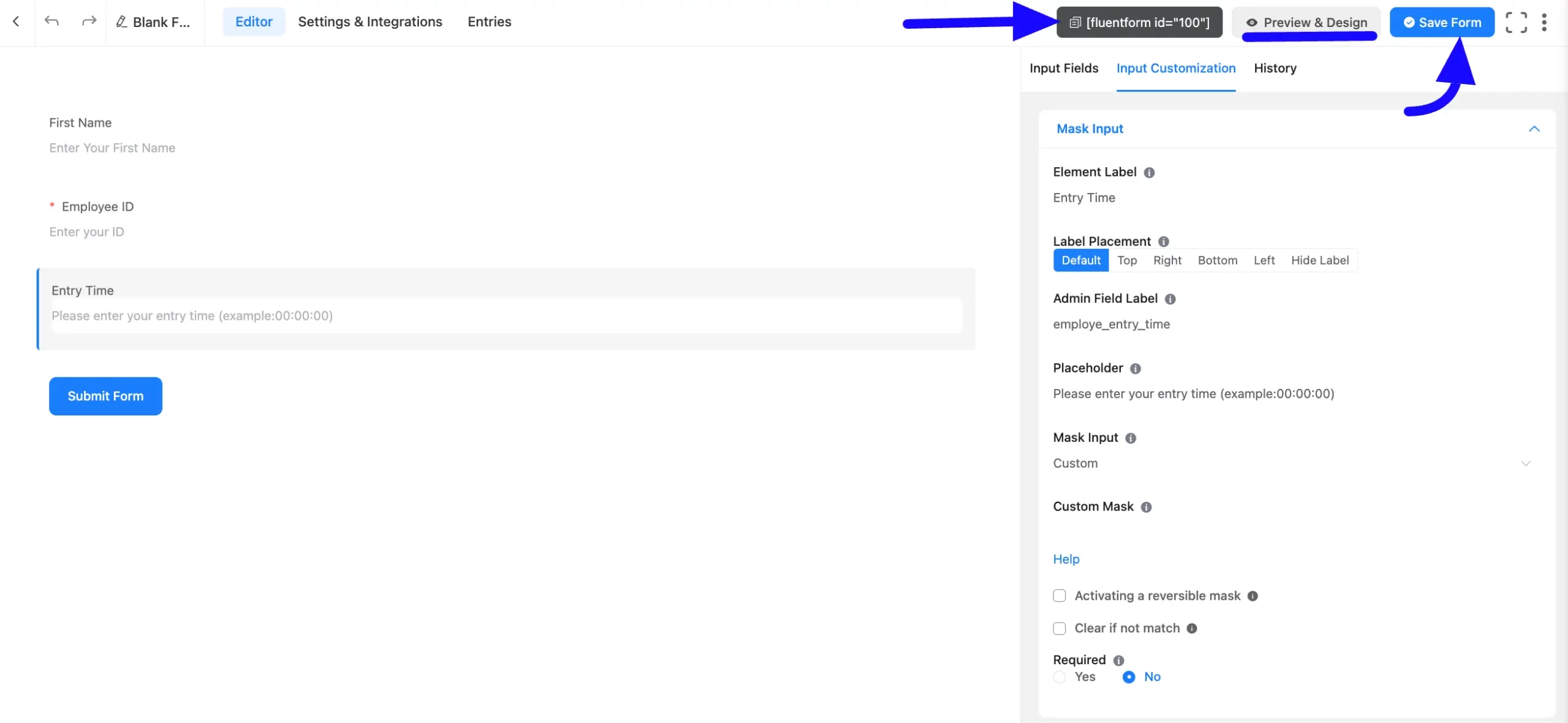 Save Fluent Forms