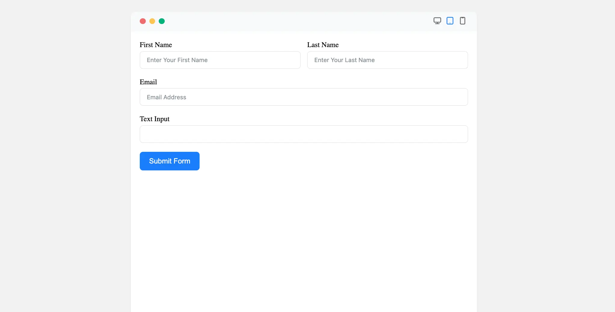 Preview a Simple Text Input