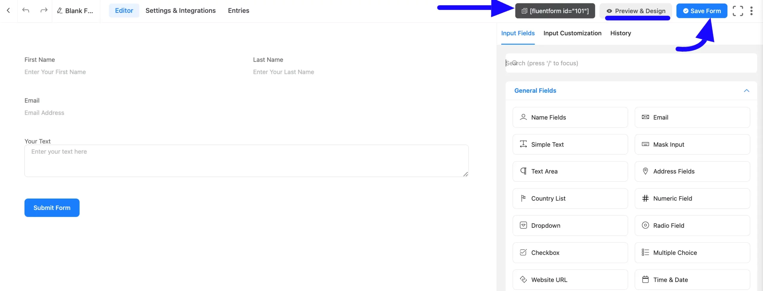 Save Fluent Forms