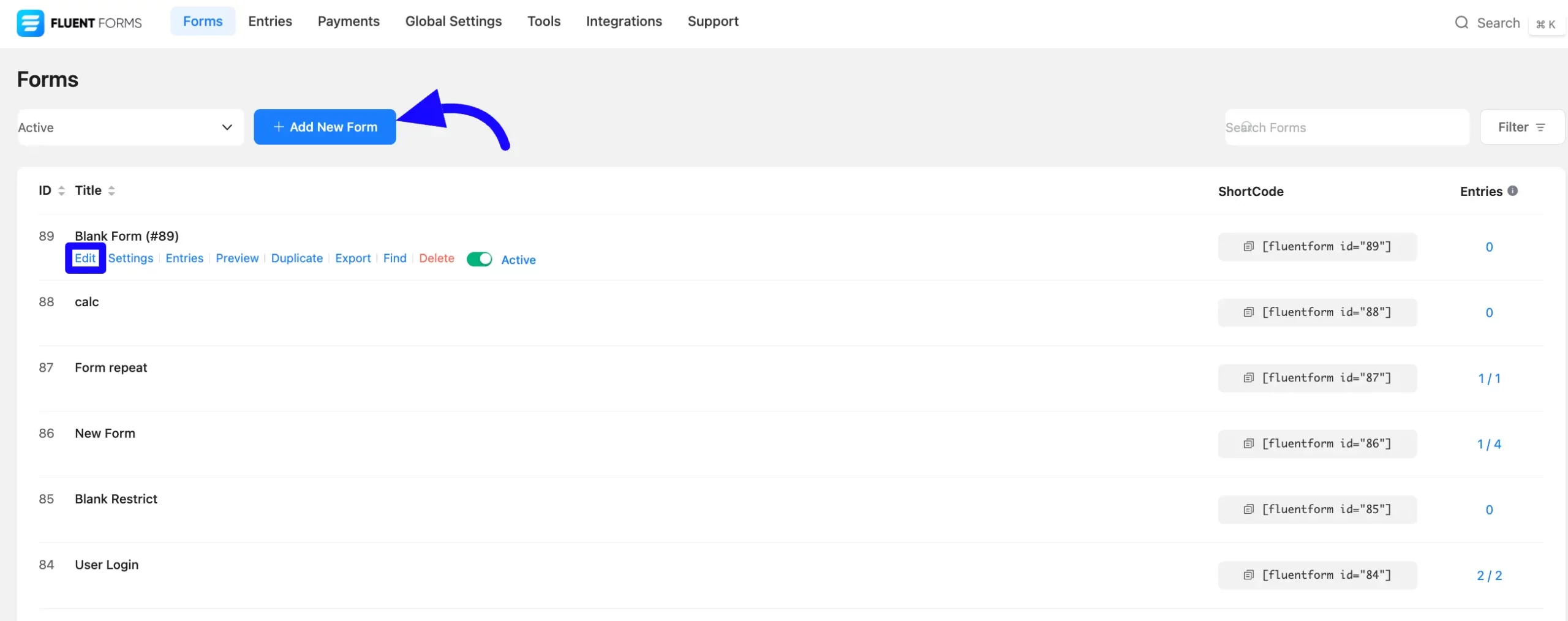 Adding Fluent Forms