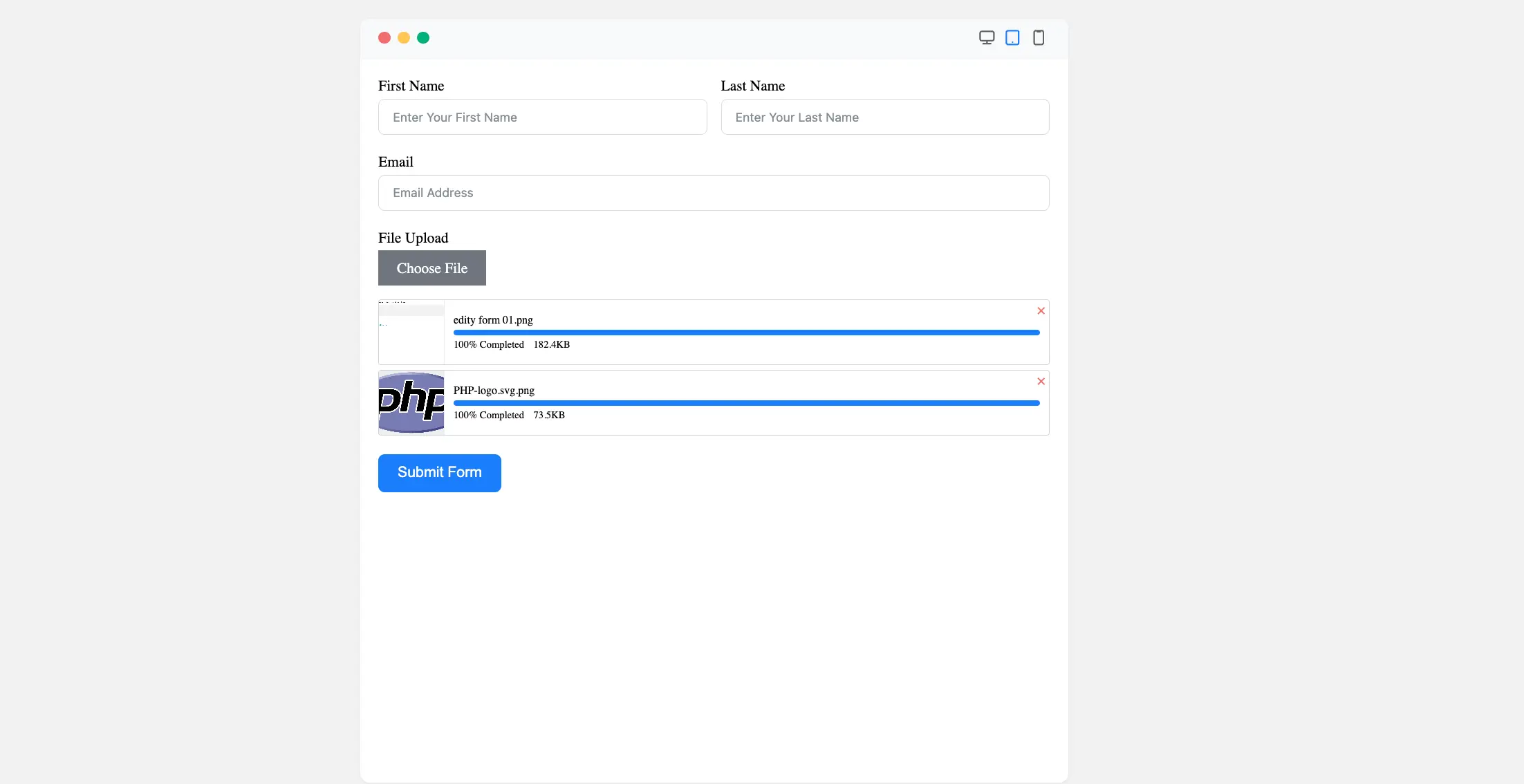 Preview File Upload Input Field