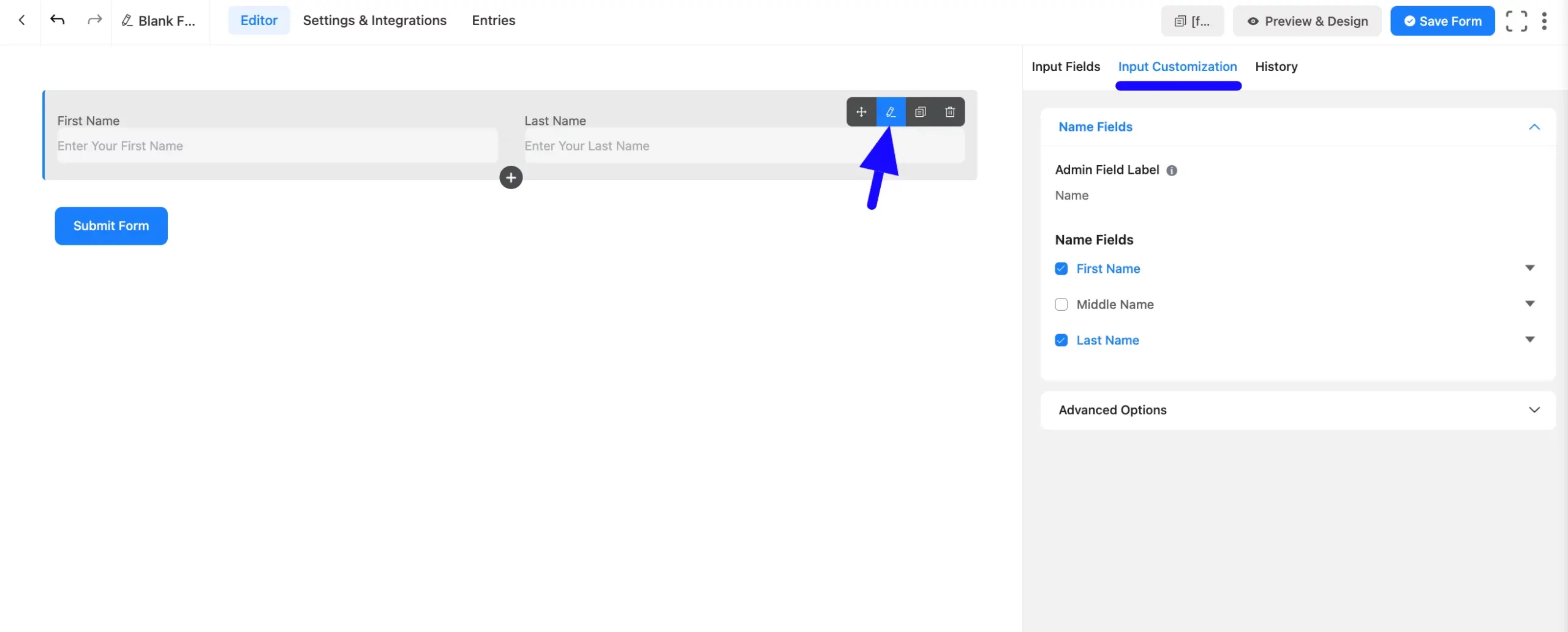 Input Customization
