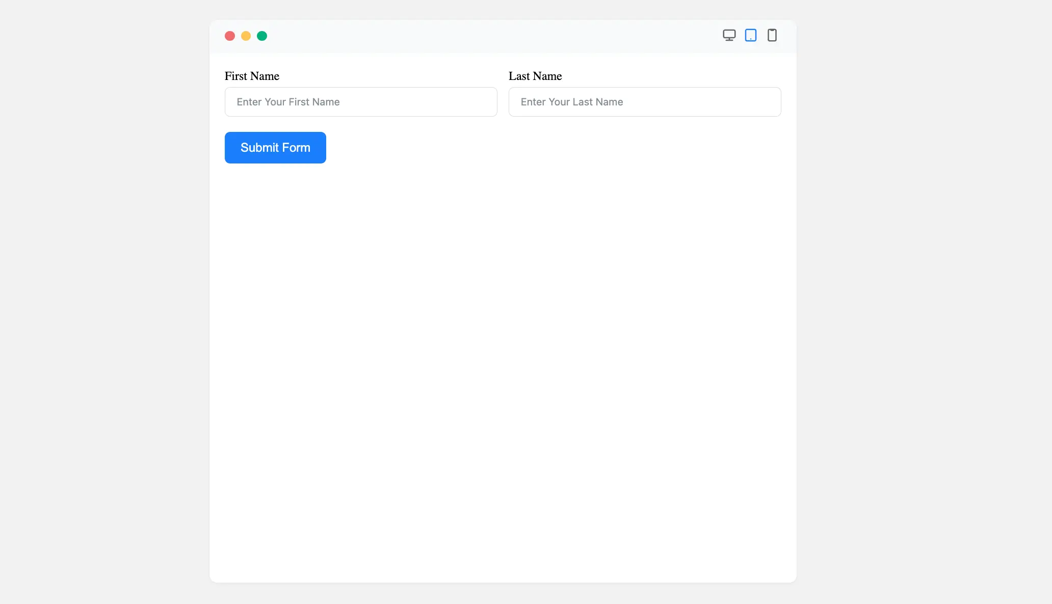 Preview Name Input Field