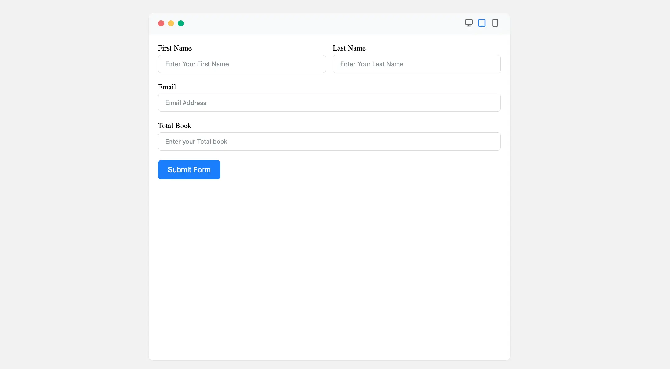 Preview Numeric Input Field
