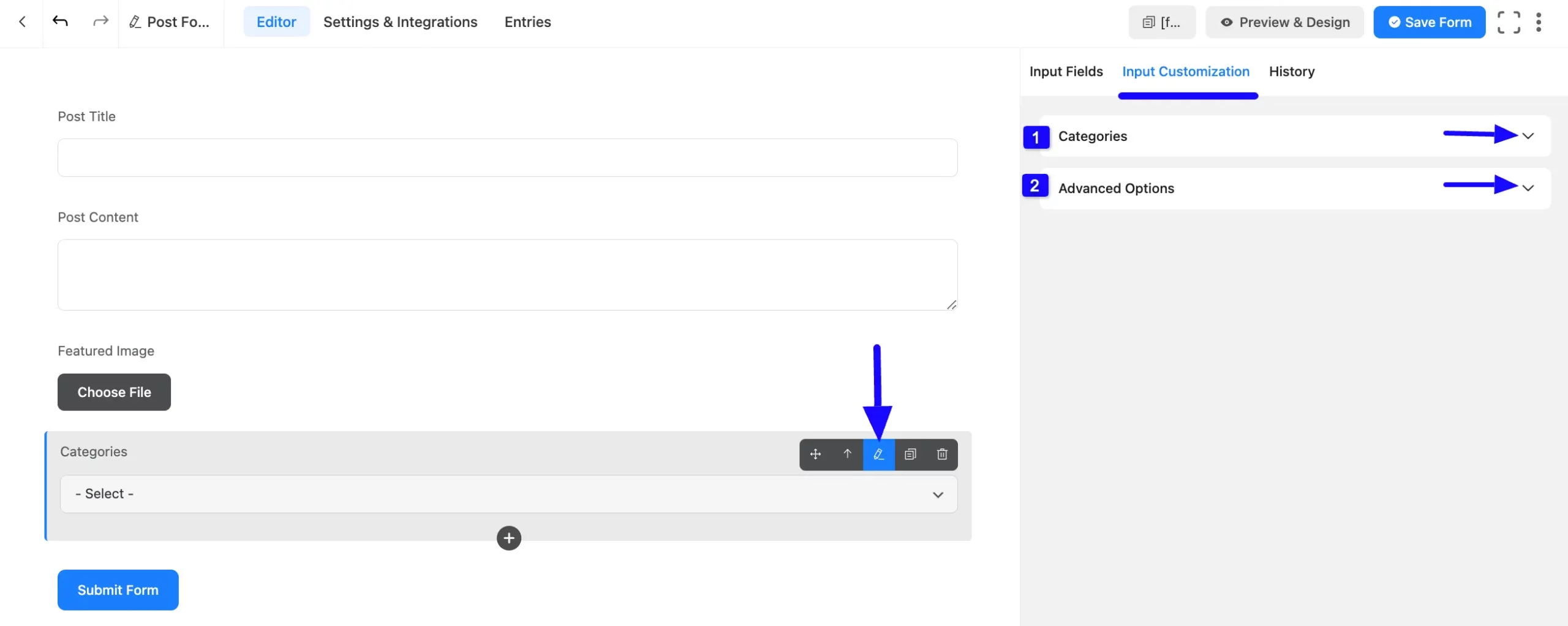 Input Customization