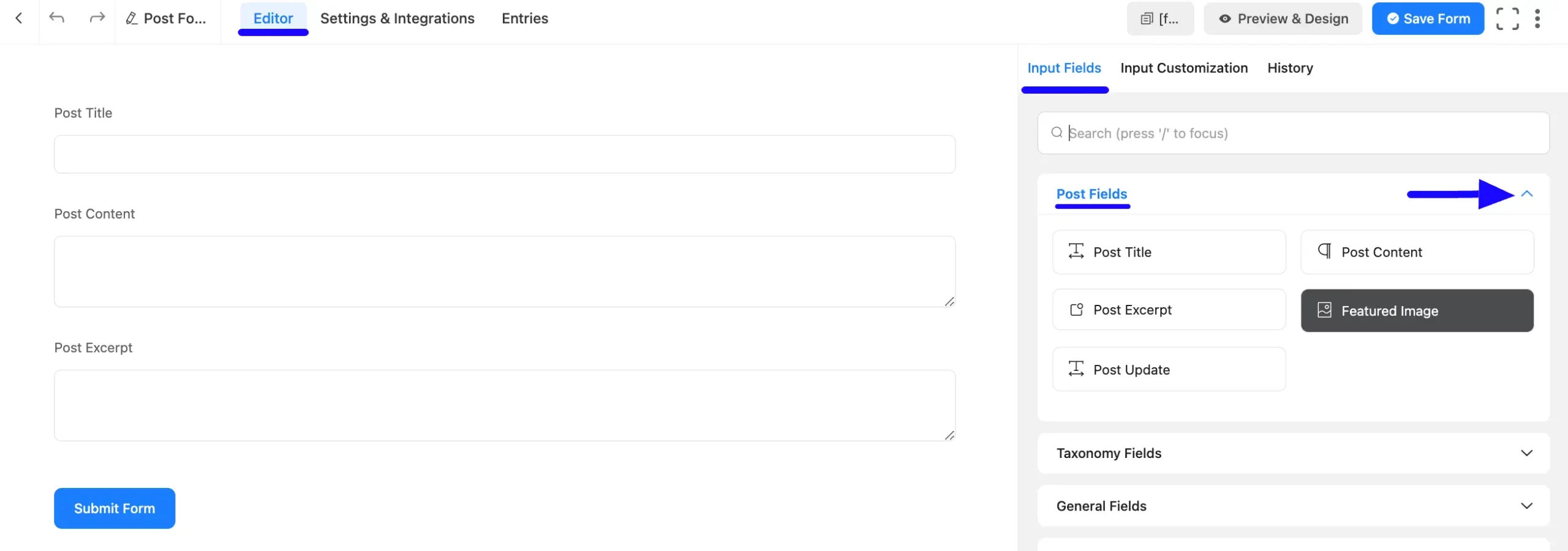 Add Featured Field
