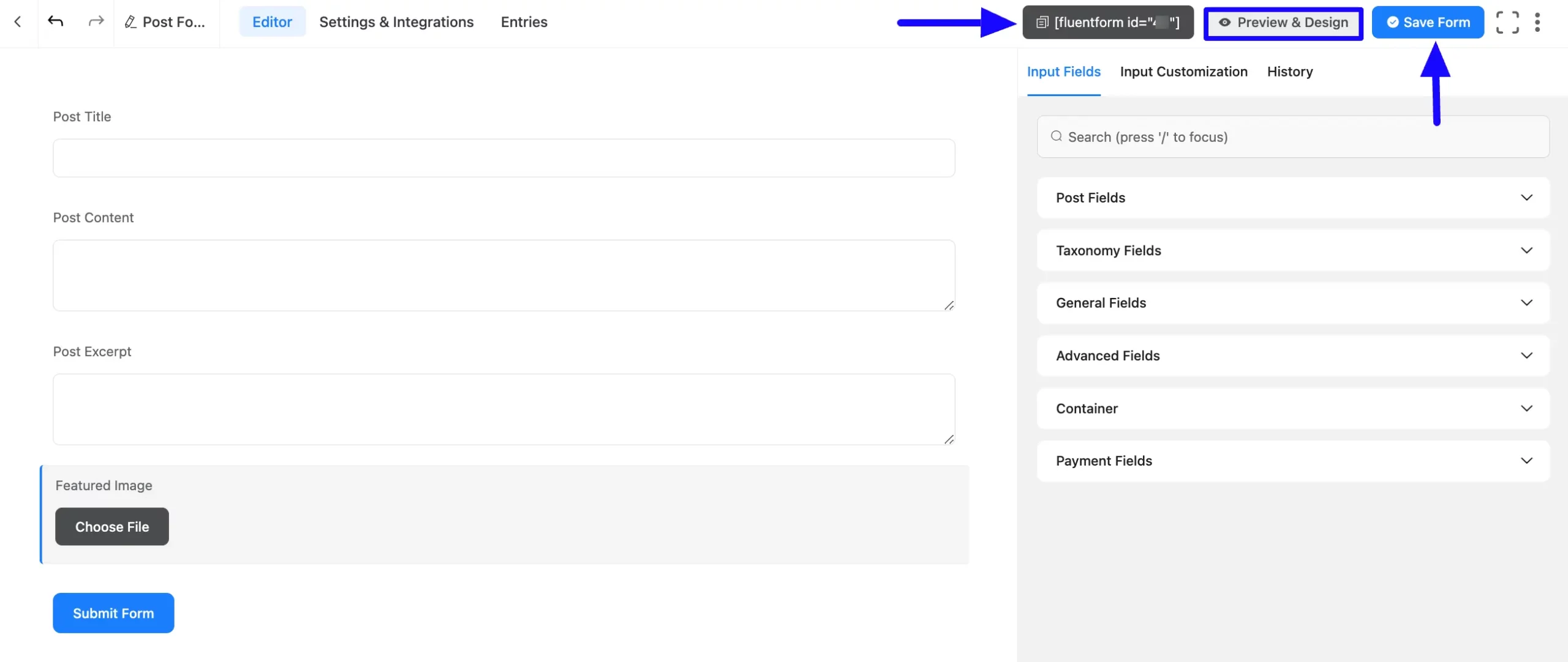 Save Featured Image Field in