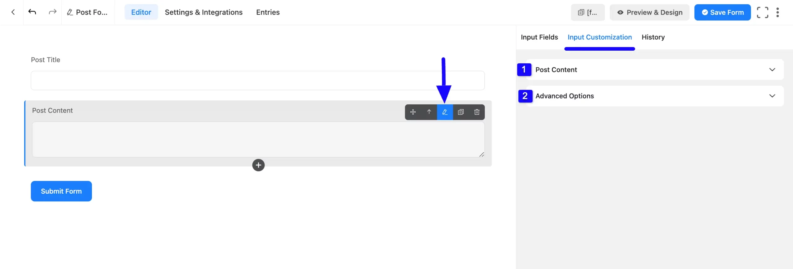 Input Customization