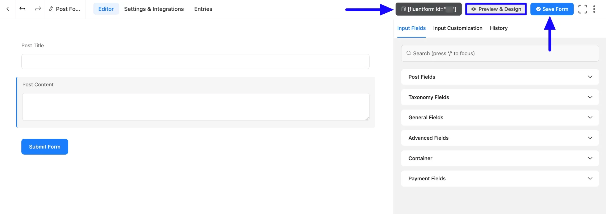 Save Post Content Field in