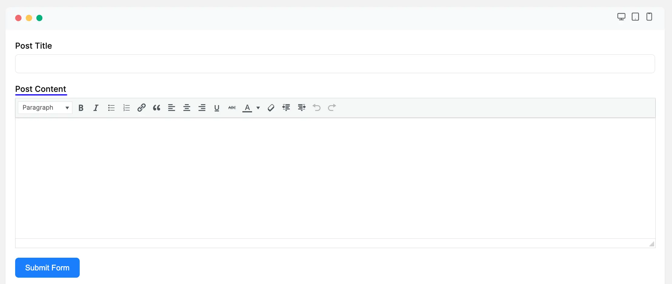 Field Preview Post Content Field in