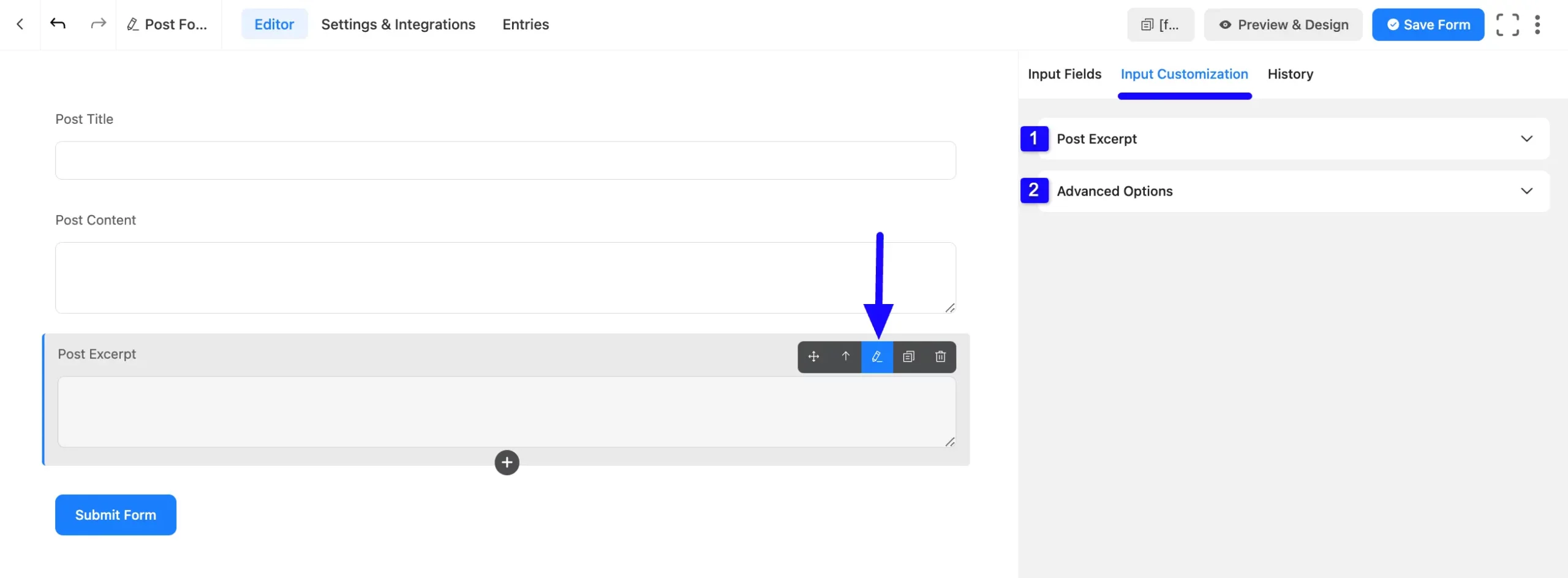Input Customization