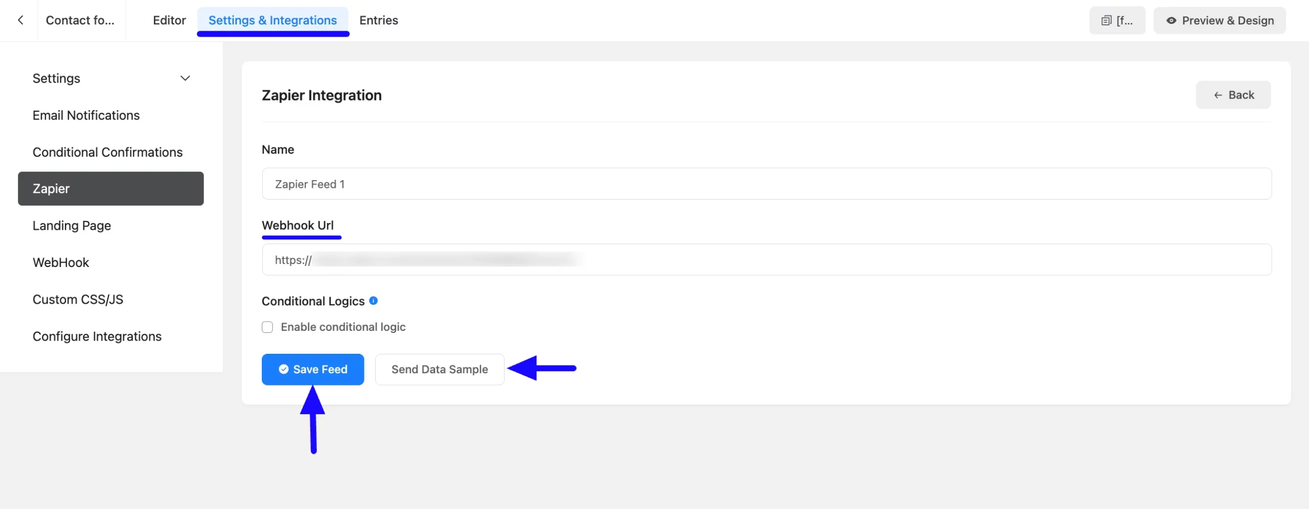 Paste Webhook URL