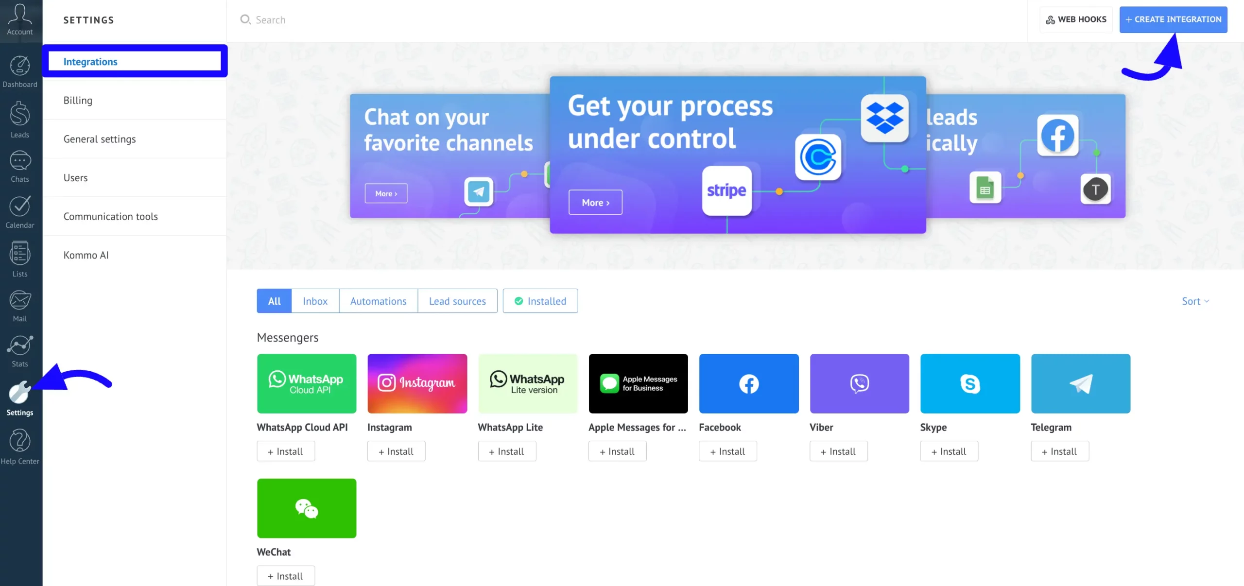 Create Integration