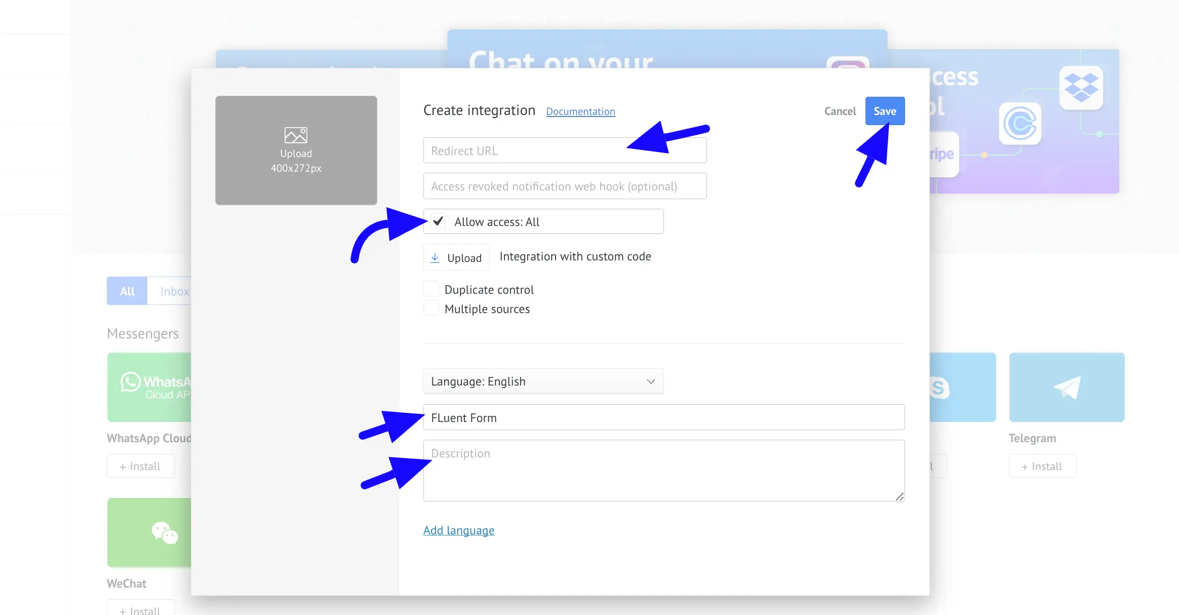 Set Redirect URL