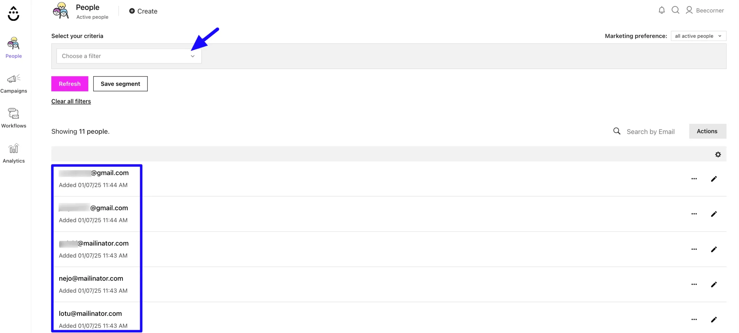 Contact List Drip