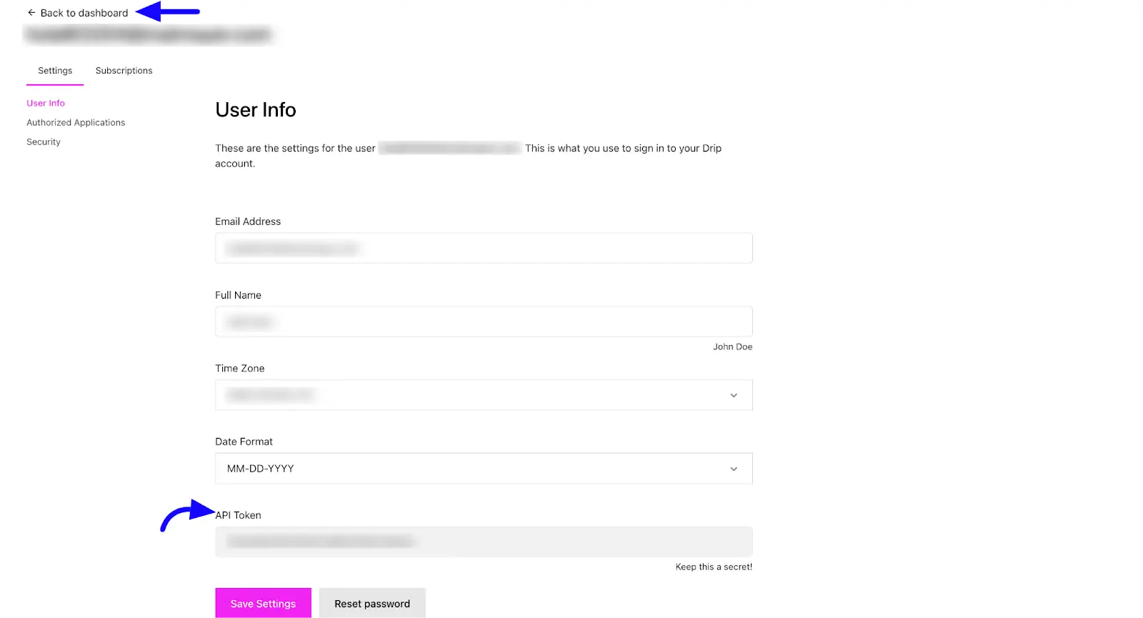 API Token