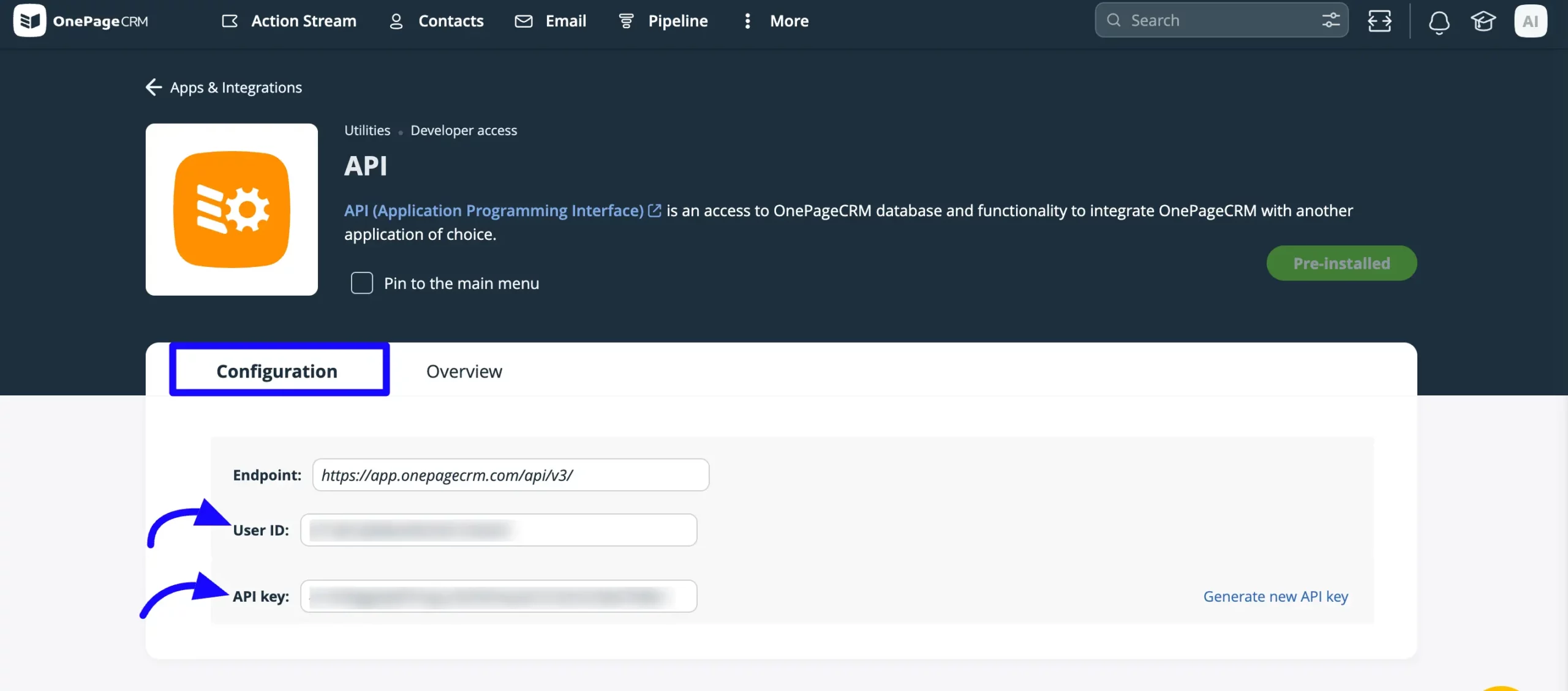 User ID And API Key