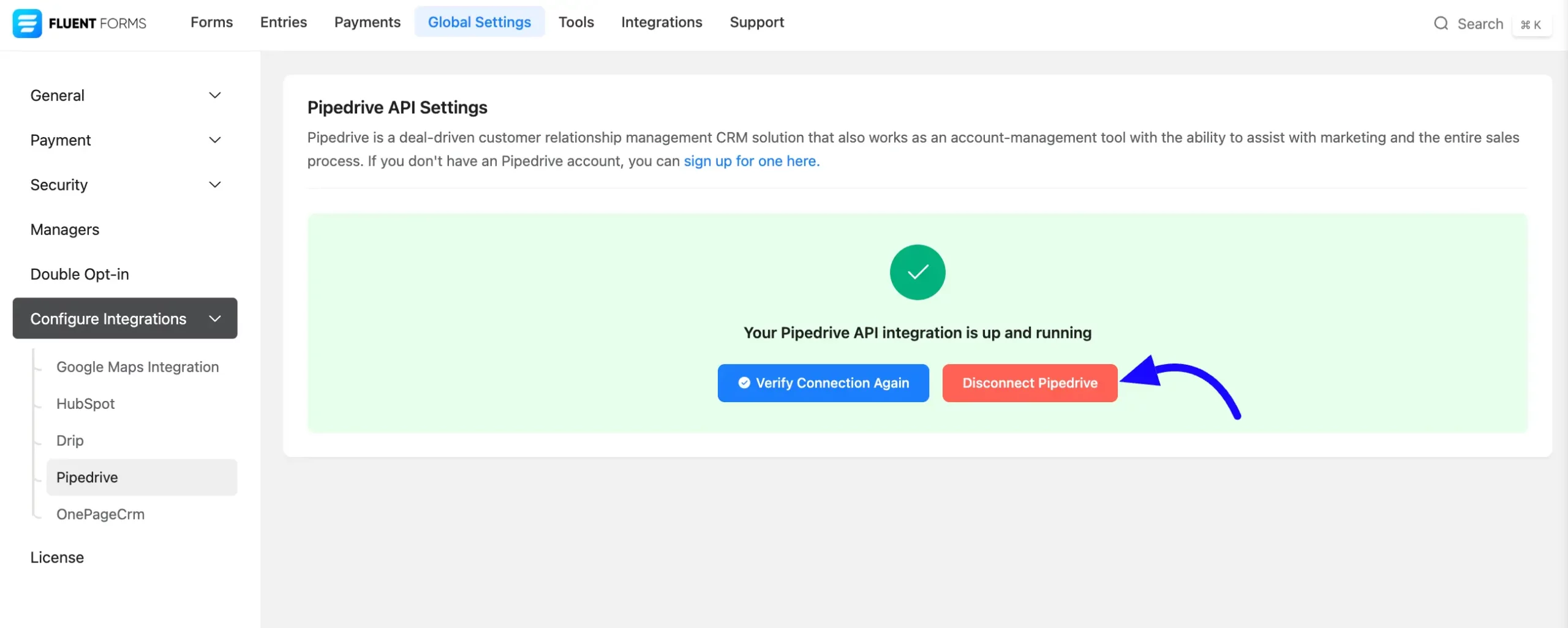 Disconnect Pipedrive