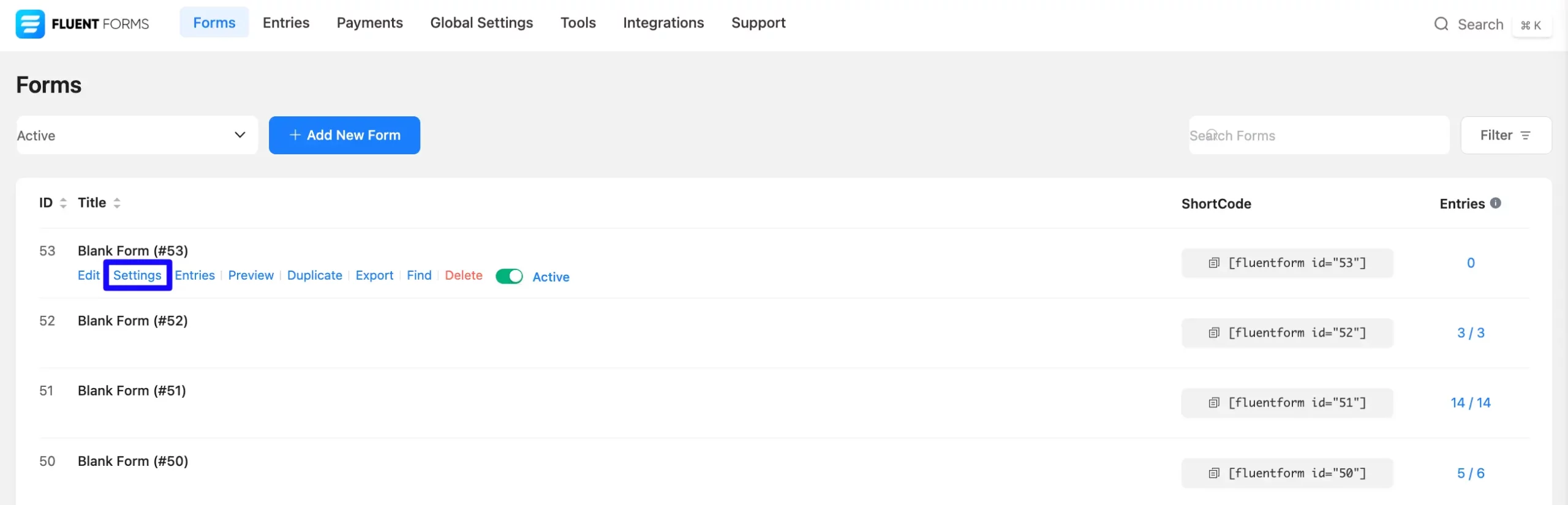 Settings Pipedrive Integration