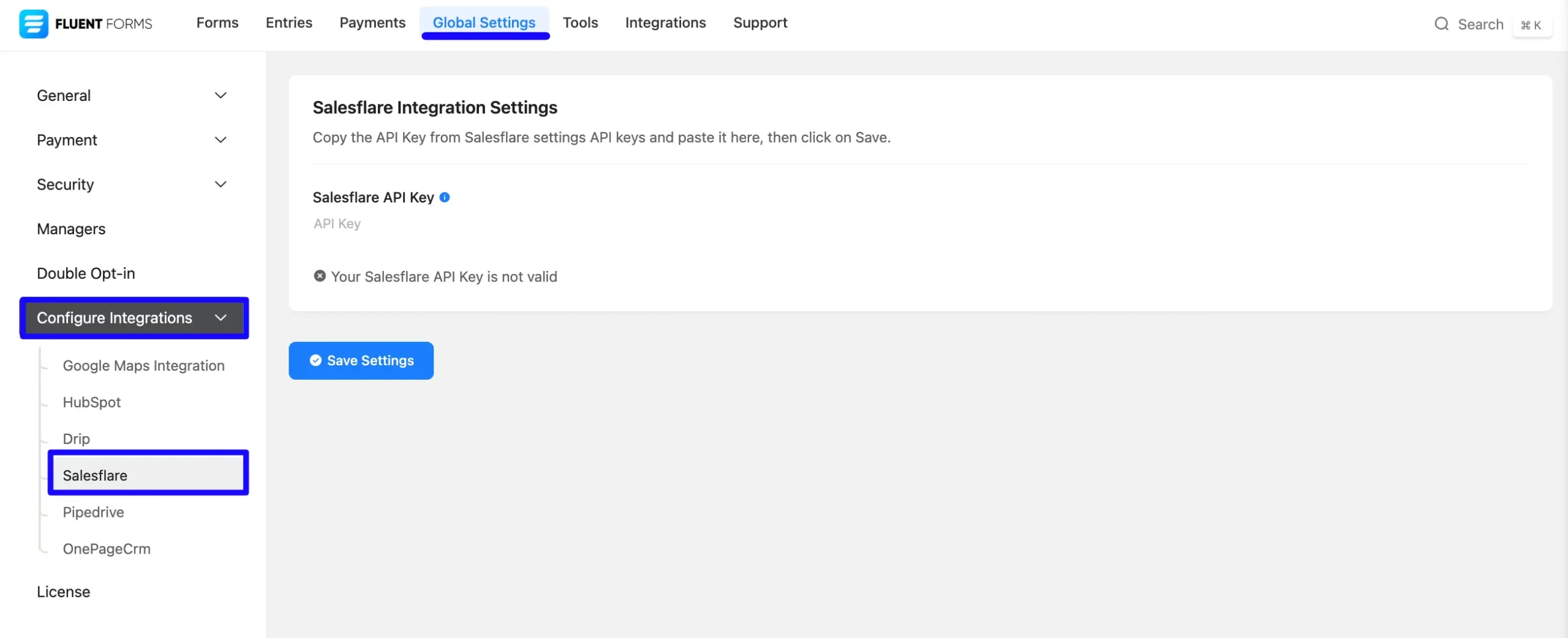 Configuration Salesflare
